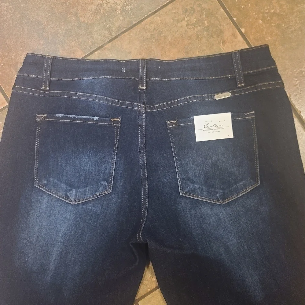 KanCan NWT Skinny Jeans Dark Wash size Xl - Picture 6 of 10